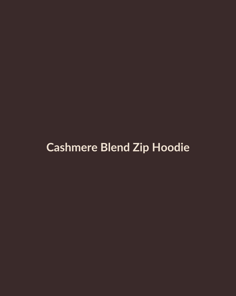 Cashmere Blend Zip Hoodie - HIRVY