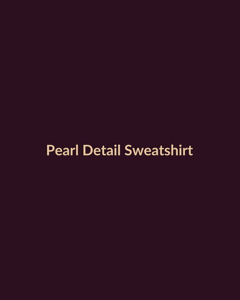 Pearl Detail Sweatshirt - HIRVY