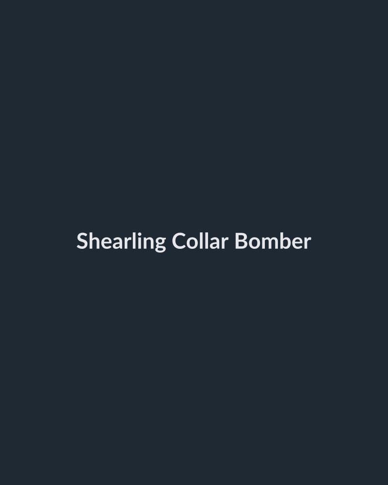 Shearling Collar Bomber - HIRVY