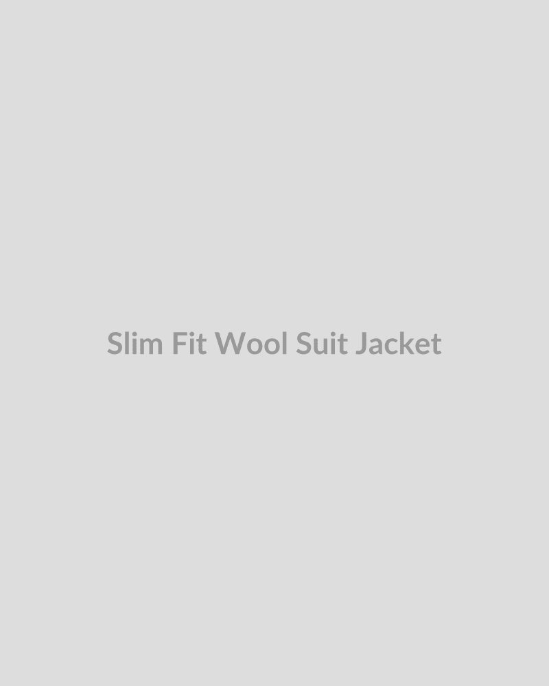 Slim Fit Wool Suit Jacket - HIRVY